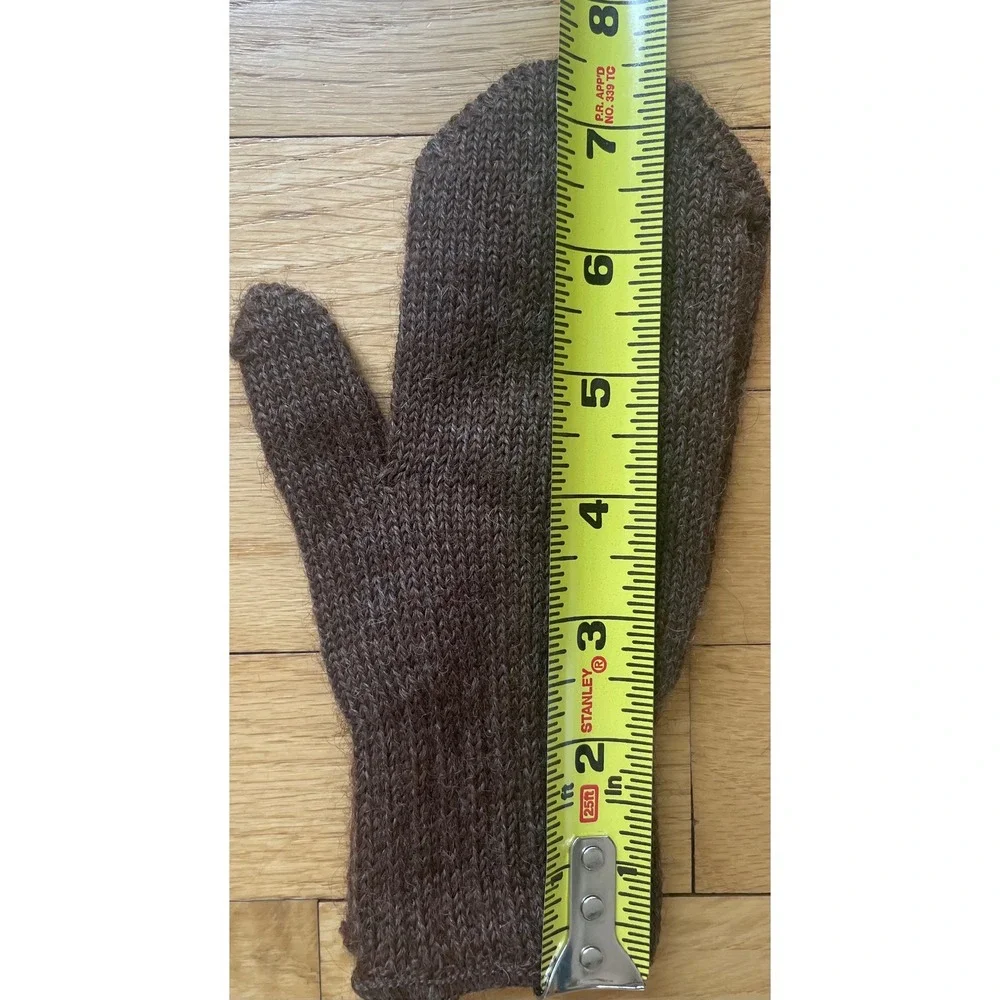 Mother Nature's Finest Fiber Kids Alpaca Mittens 2 Pair Bundle Brown USA Made